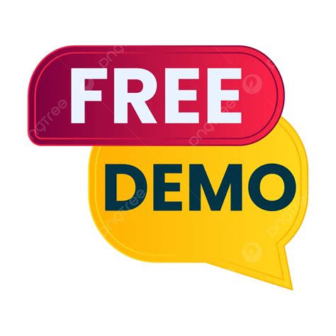 무료 데모 버튼 투명 배경 벡터 투명한 무료 데모 무료 데모 무료 데모 로고 Png 일러스트 및 벡터 에 대한 무료