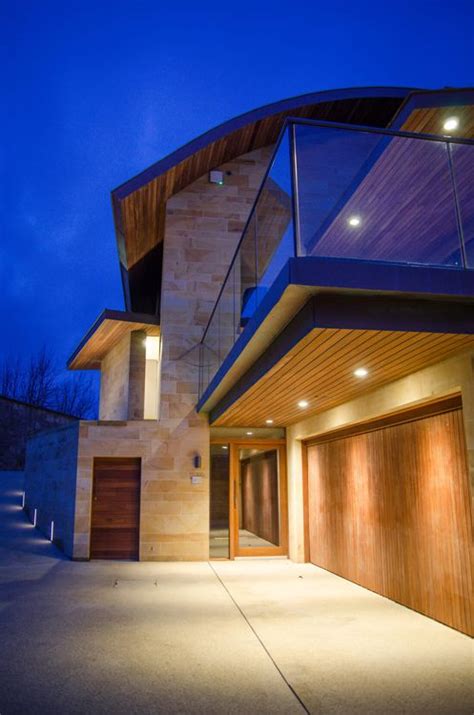 Browse unique outdoor wall lights for sale at destination lighting! External lighting outside garage using Erco downlights ...