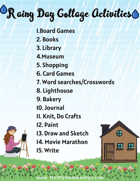 Top Rainy Day Cottage Activities Thrifty Mommas Tips
