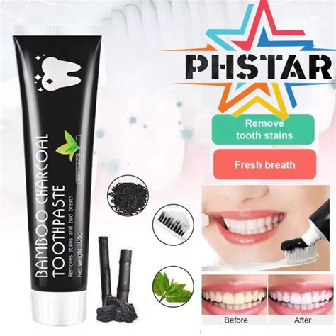 Bamboo Charcoal Teeth Whitening Black Toothpaste Whitener Tooth Paste
