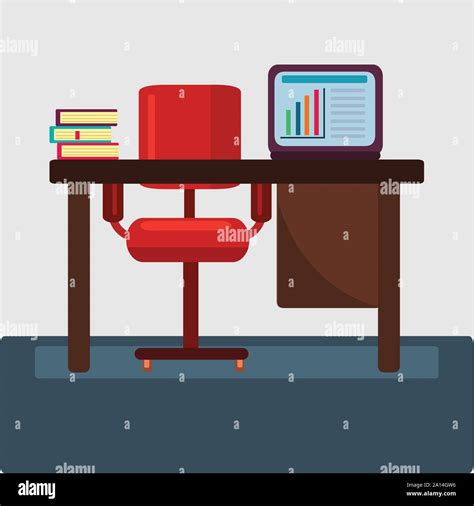 Office Workplace Concept Vector Illustration Stock Vector Image And Art