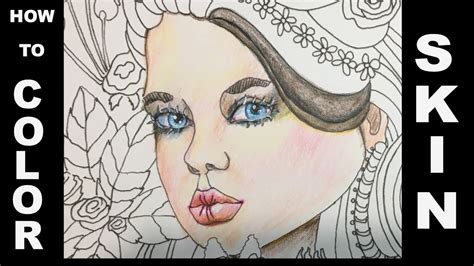 How To Color Skin In Coloring Books With Colored Pencils Adult