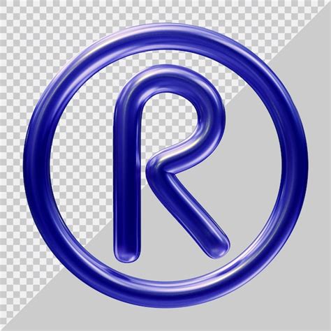 Premium Psd Registered Trademark Symbol With 3d Modern Style