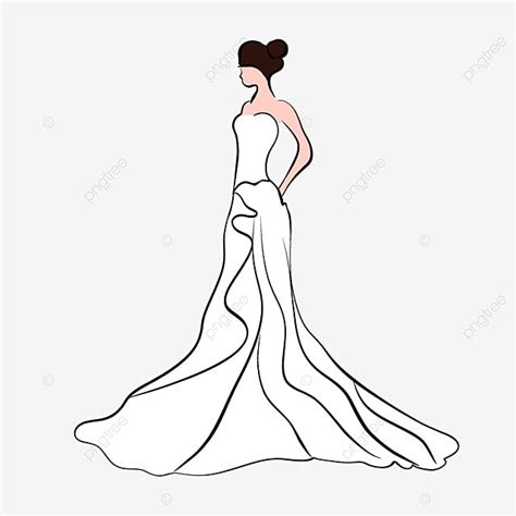 Beautiful White Wedding Dress Abstract Lines Wedding Dress Bride