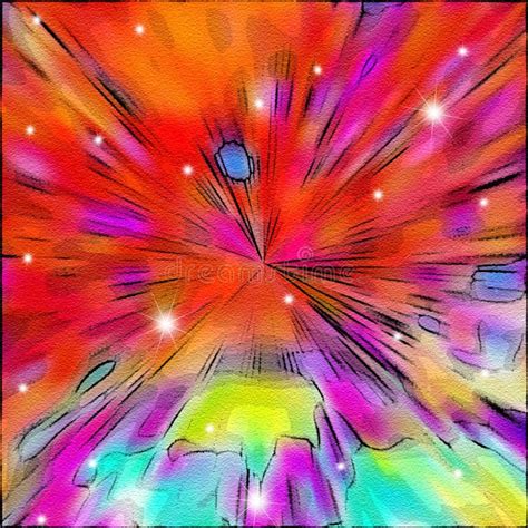 Colorful Explosion Abstract Background With Cartoon Texture And Glitter