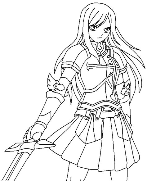 Erza Scarlet Sketch Fairy Tail Art Fairy Tail Drawing Erza Scarlet