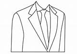 Suit Coloring Tailor Tie Traje Para Dibujo Colorear Printable Templates Edupics sketch template