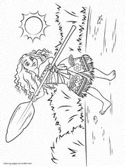 Moana characters. Kakamora coloring pages || COLORING-PAGES-PRINTABLE.COM