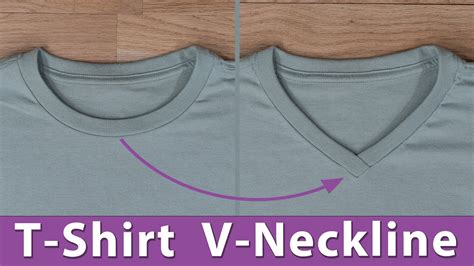 How To Alter A T Shirt To Create A V Neckline Youtube