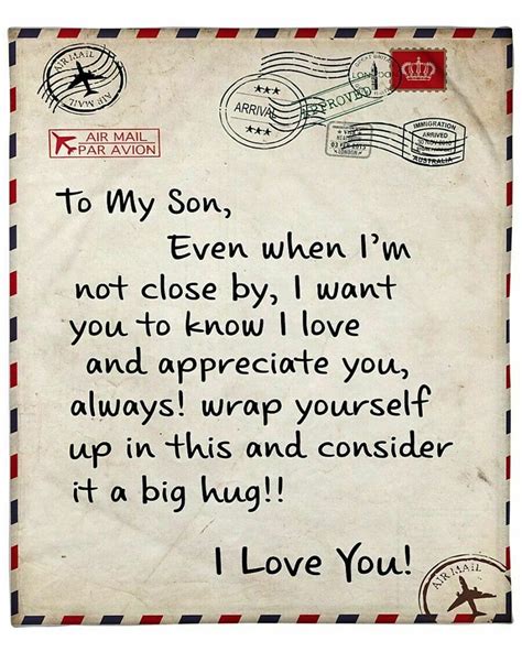 To My Son I Love You Letter Gift For Anniversary Mother S Etsy