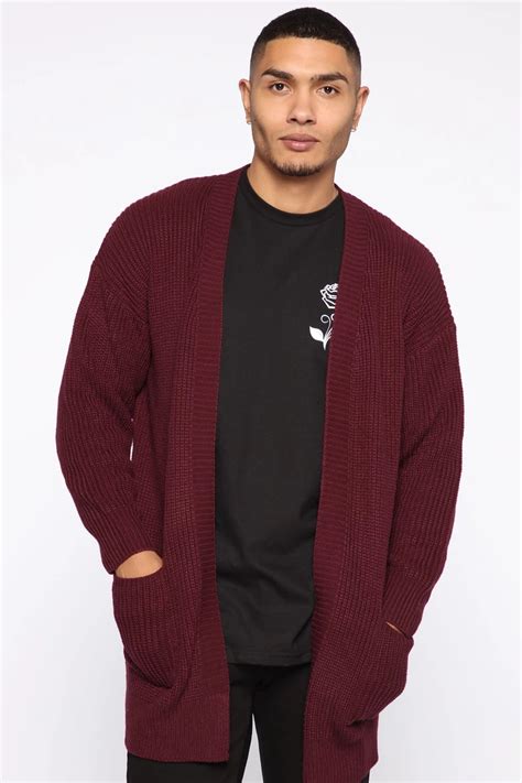 Oversized Cardigan Sweater Burgundy Oversized Sweater Cardigan