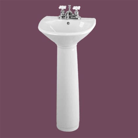 Small Pedestal Sink Mini Bathroom Basin White 4 Center Small