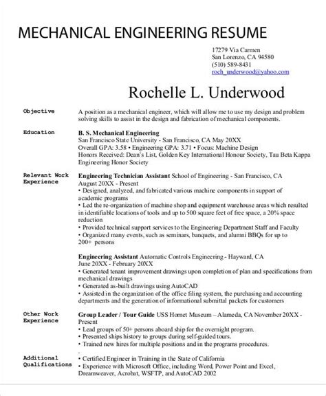 There are several formats for writing a resume, which you can obtain from any experienced mechanical engineer resume sample available. 54+ Engineering Resume Templates | Free & Premium Templates