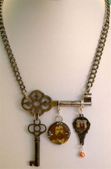 Found Object Assemblage Necklace Created By Renee Webb Allen Featuring