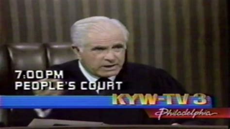 Retro The Peoples Court Tv Show Promo 1986 Judge Wapner Kyw Tv 3