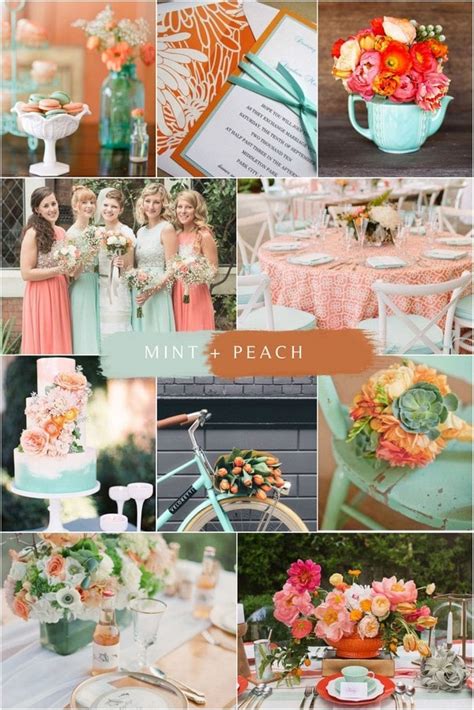 Mint And Peach Wedding Color Ideas Colors For Wedding