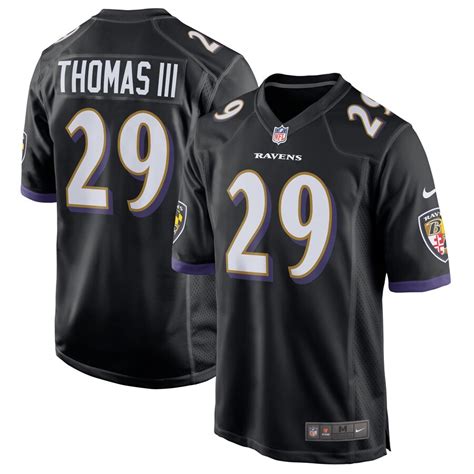 Nike Earl Thomas Baltimore Ravens Black Game Jersey