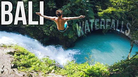 Cliff Jumping Hidden Waterfalls Of Bali Natural Waterslide Youtube
