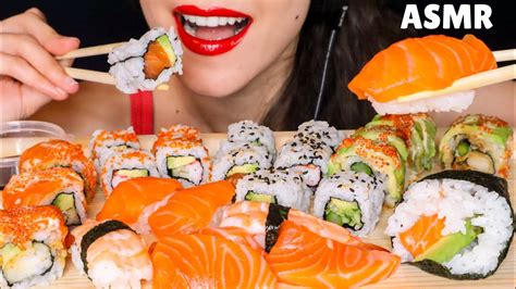 Asmr Sushi Platter Asmr Mouth Sounds Sushi Mukbang Eating Sounds