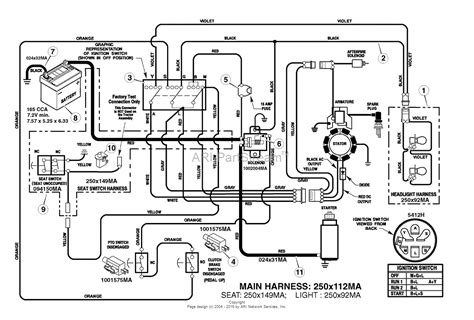 Fireman switch automatically turns off swimming pool. Murray 7800411 - ELT155420H, 15.5HP 42" Hydro (2009) Parts Diagram for Electrical System - Main ...