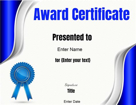 Free Award Printable Certificate Templates