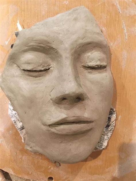 My First Effort At Sculpting A Clay Face At The Columbus Cultural Arts Center The Instructor He