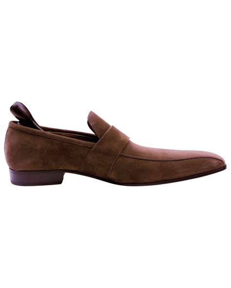 Bally Designer Brown Suede Leather Mens Loafer Shoes On Sale
