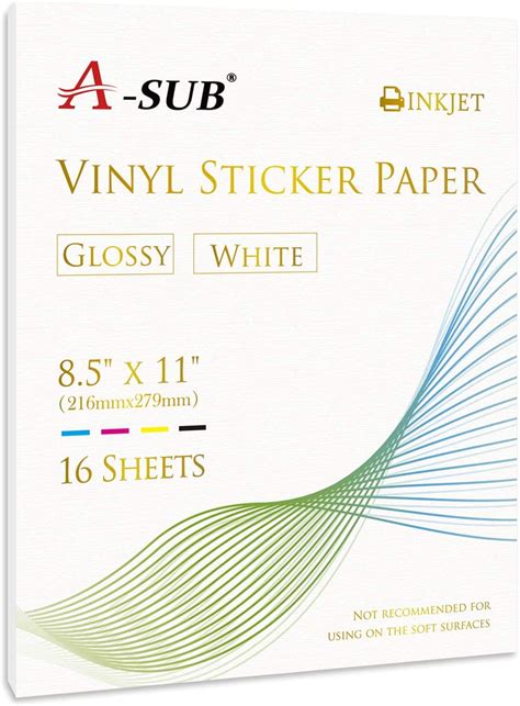 White Printable Vinyl Sticker Paper Glossy Finish Matte Or Frosty