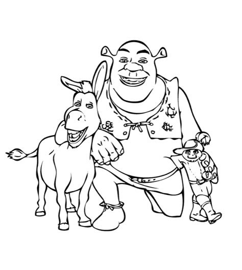 Shrek Coloring Pages Donkey Cartoon Coloring Pages Fox Coloring Page
