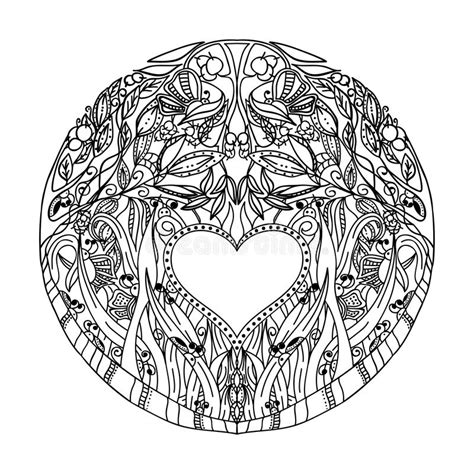 This fairy rules the forest in her leafy dress. Decorative Hand Pattern With The Image Of Forest Nature ...