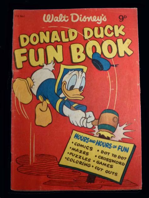 Fb1 Donald Duck Fun Book Rare 1st Issue 9d 1954 Ozzie Comics