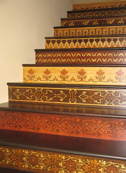 Two of my favorites were done by melanie royals, a stencil artist who is president/creative if you don't have the time or patience for stenciling, vinyl decals are another great option for creating decorative stair risers. Stair Master: Decorative Stairs - Paint + Pattern