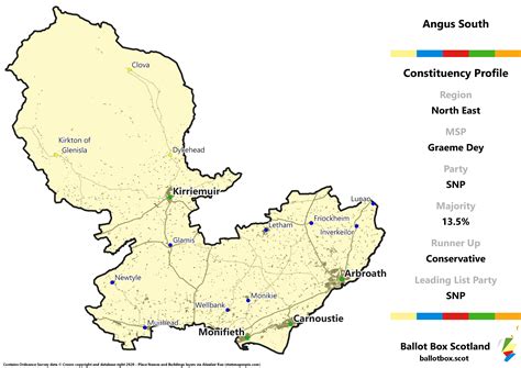 North East Region Angus South Constituency Map Ballot Box Scotland