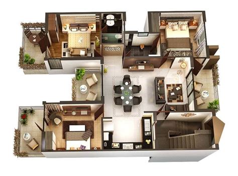 40 Amazing 3 Bedroom 3d Floor Plans Engineering Discoveries