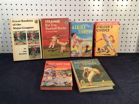 Six Vintage Baseball Books From Late 50s Early 60s In Like New