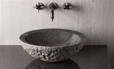 18 Stone Forest Round Stone Vessel Sink Avail In 2 Colors Bathroom