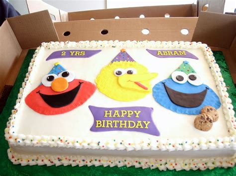 Sesame Street Half Sheet Birthday Cake