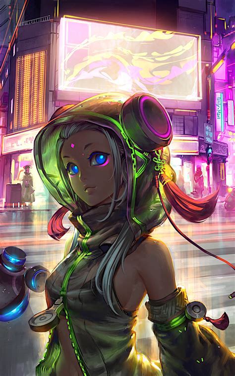 800x1280 Anime Cyberpunk Scifi City Nexus 7samsung Galaxy