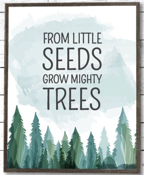 From Little Seeds Grow Mighty Trees Nursery Printable Woodlands