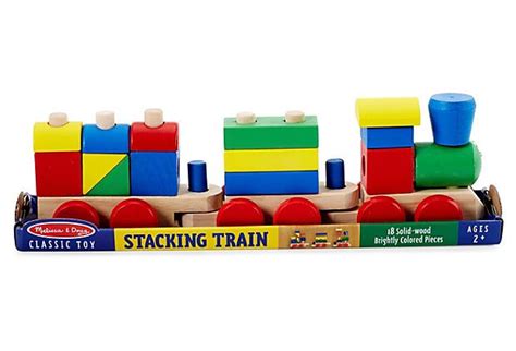 Wooden Block Stacking Train Wooden Blocks Classic Toys Wooden