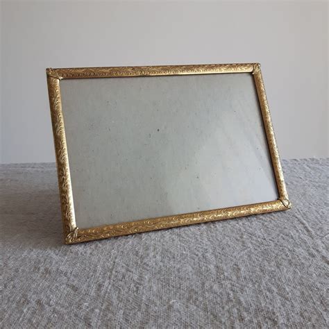 7 X 5 Brass Gold Tone Metal Picture Frame With Etsy Gold Photo