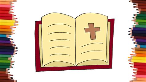Como Dibujar Una Biblia Abierta Dibujos Faciles Youtube