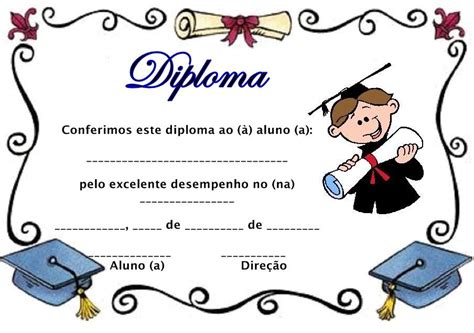 Modelos De Diplomas Educa O Infantil Para Imprimir Aprender E