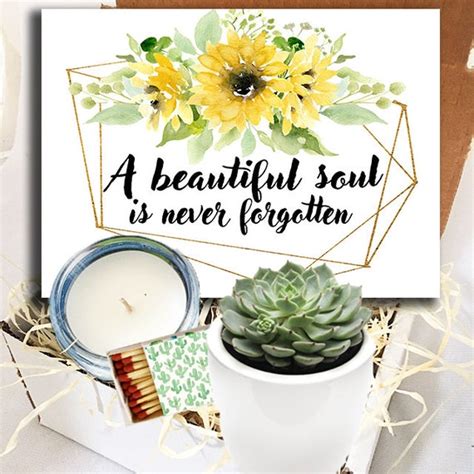 X A Beautiful Soul Is Never Forgotten Succulent And Candle Etsy Uk