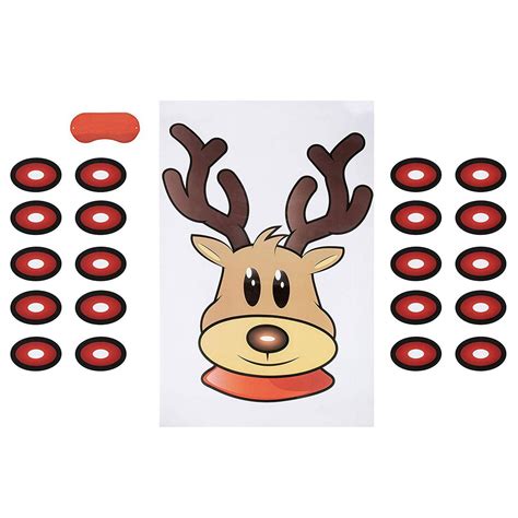 Pin The Nose On The Reindeer Game 2 Pack Christmas Party Fun Game
