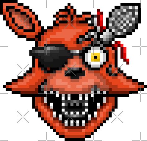 Five Nights At Freddys 2 Pixel Art Foxy Stickers By Geeksomniac