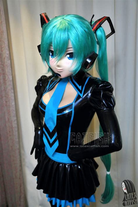 Unisex Hatsune Miku Cosplay Costume Latex Outfit In Anime Costumes From