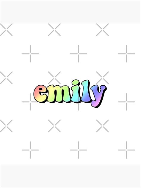 Aesthetic Rainbow Emily Name Poster For Sale By Star10008 Redbubble