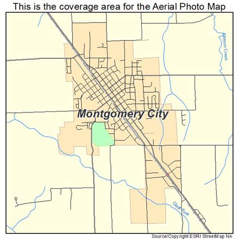 Aerial Photography Map Of Montgomery City Mo Missouri