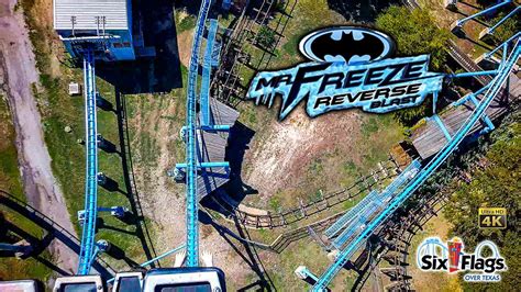 2022 Mr Freeze Reverse Blast Roller Coaster On Ride 4k Pov Six Flags